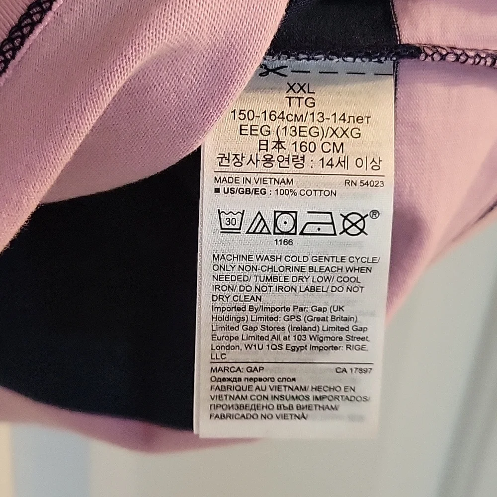 Gap lilac and navy cotton polo xxl